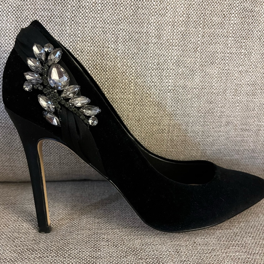 Black velvet High heels size 37.5 like new from Nordstrom